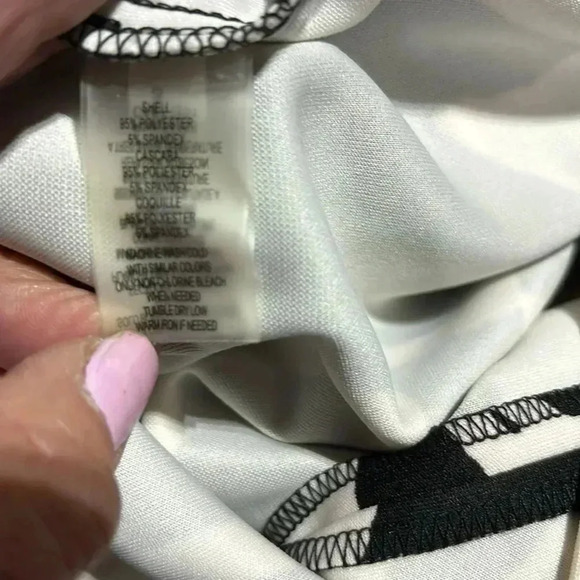 Vince Camuto Sheath midi round neck,short sleeve, 3/4 zip back, pattern - Picture 13 of 13